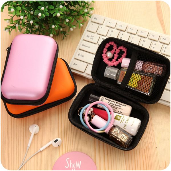 

noenname 1pc portable eva hard shockproof storage cases phone data cable charger earphone storage bag usb mp3 packing box