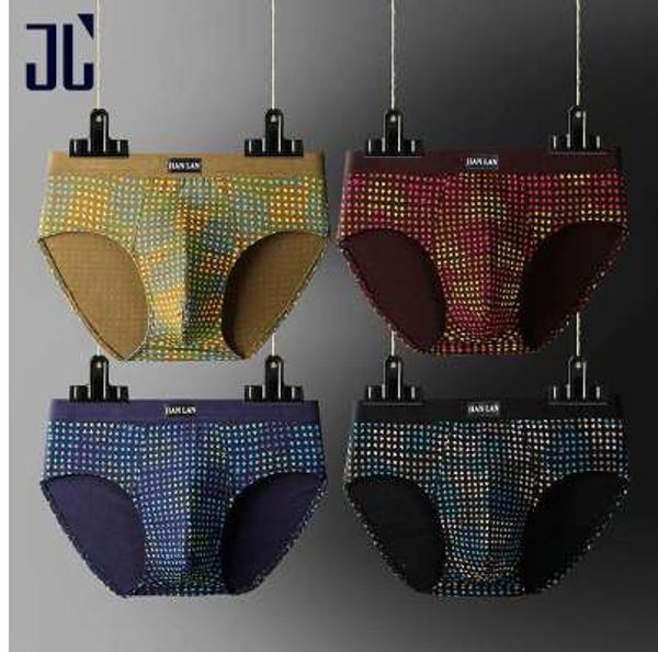 JL Sexy Mens Works Bamboo Fibre Bikini мужское нижнее белье стрейч дышащие мужские трусы Низкий рост Cueca Gay Penis Pouch 4 Pack