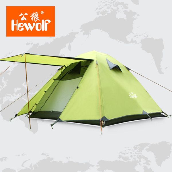 

double layer 3 4 person tents rainproof waterproof outdoor camping tent tourist tent for hunting picnic party hiking camping new