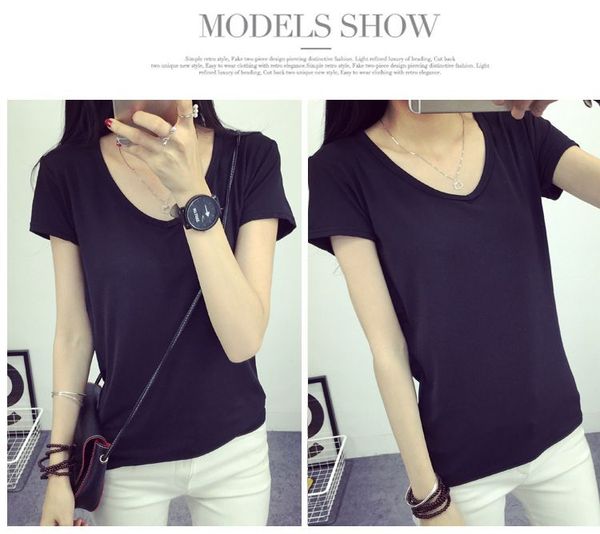 

with other women wearing a 2017 v white collar shirt worn inside the collar to match the new integration, Black;white