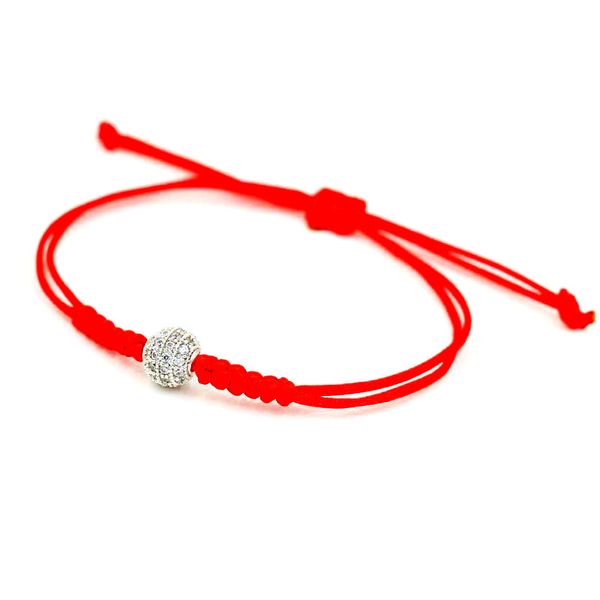 

red string charm bracelets for women micro pave mosaic zircon ball lucky rope thread braid bracelet girl jewelry gifts, Golden;silver