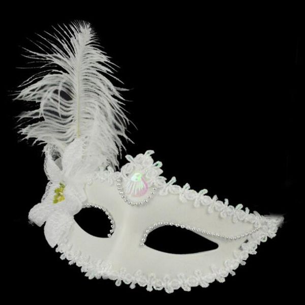 

white lace mardi gras masquerade party ball masks weddings ladies halloween mask