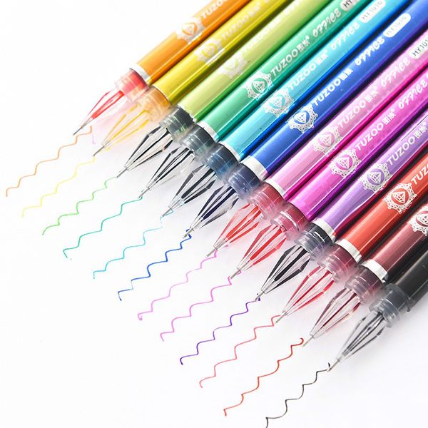 

12pcs/lot diamond head refill creative stationery candy color roller ball gel pen refill the core 0.5mm office school supplies