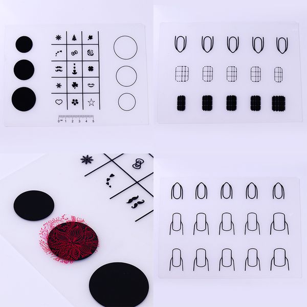

3pcs available mini silicone pad fingernails stamping mat nail practise mat portable nail art diy manicure tool, White