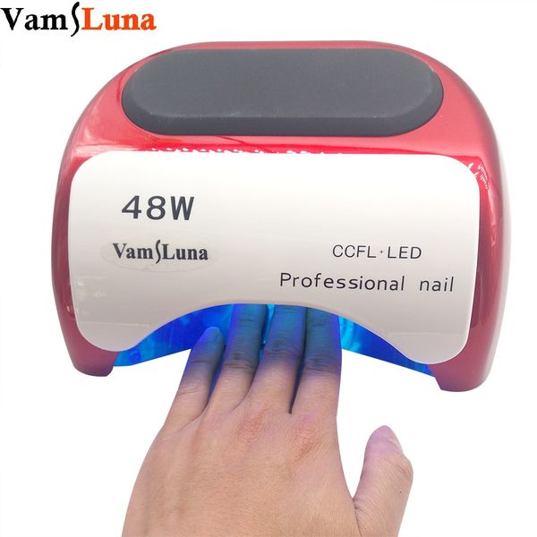 

48w nail dryer - uv lamp for nail polish uv gel fast dry ccfl led tools with automatic sensor salon beauty equipment