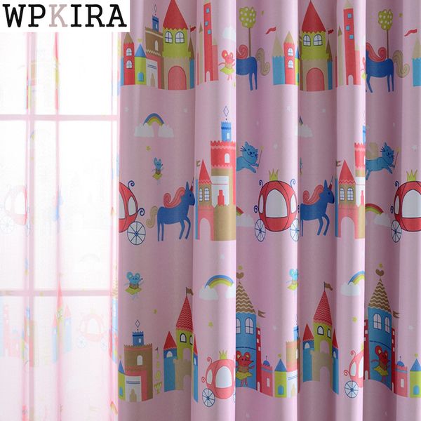 2019 Pink Purple Cartoon Curtains Girl Princess Children Kids Room Tulle Curtains For Windows Bedroom Drapes 253 30 From Herbertw 28 71 Dhgate Com