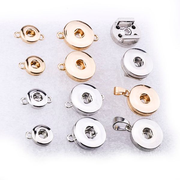 

noosa chunks 12mm 18mm snap button accessories findings metal button to make diy snap button bracelet necklace snap jewelry, Bronze;silver