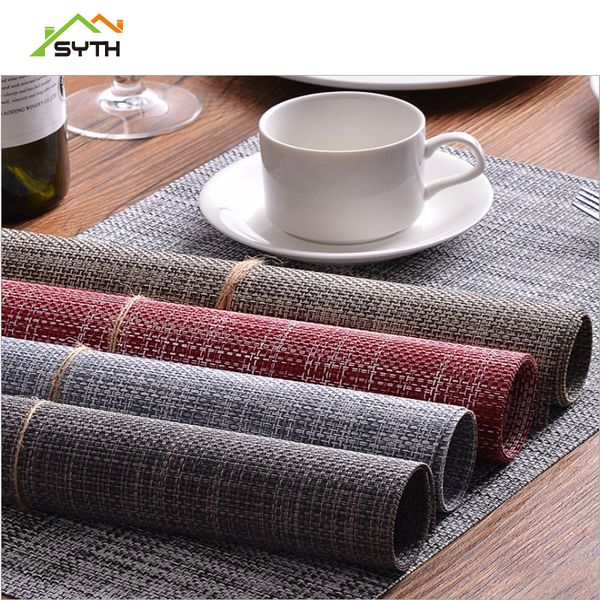 2019 Syth Placemats Woven European Style Pvc Placemats Cafe Table