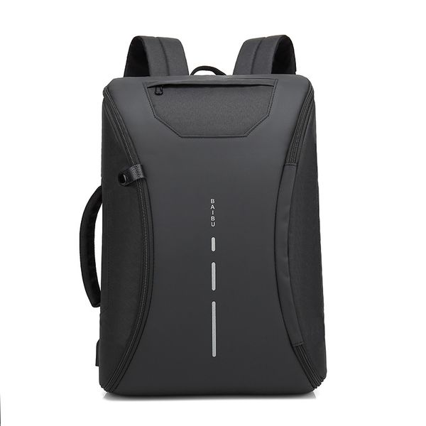 

baibu multifunction men backpack fashion casual student school bag external usb charge lapbackpack waterproof travel