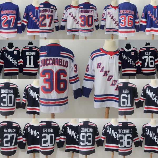 

New Rangers 2018 Winter Classic J.T. Miller Brady Skjei Rick Nash Mats Zuccarello McDonagh Zibanejad Lundqvist Chris Kreider Jersey