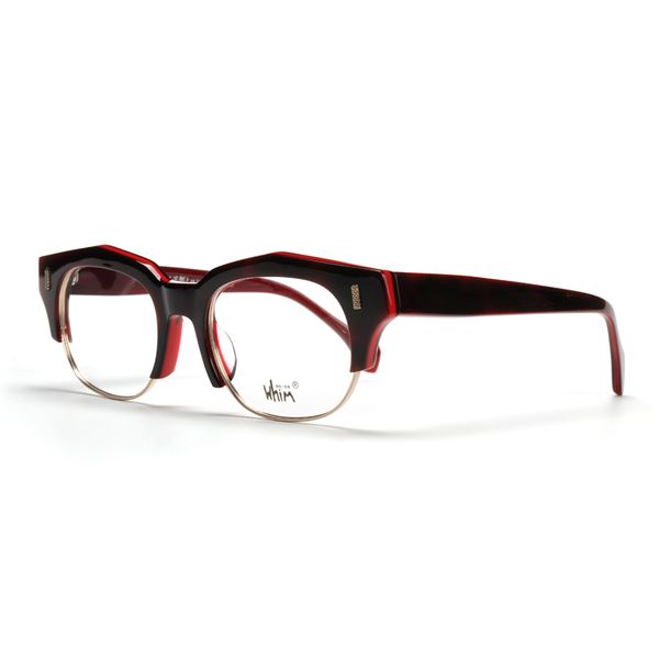 

whim brand designer hand made half rim retro myopia acetate glasses frame -i, Silver