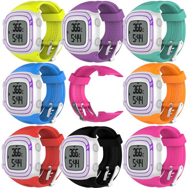 Cinturino orologio sportivo in silicone da 25 cm e 22 cm per Garmin Forerunner 10 15 GPS Sports Running Band di ricambio per orologi con strumenti