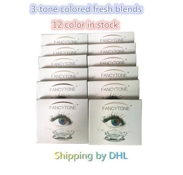

By dhl fancytone fre h 3 tone pp bli ter contact len ca e color contact len package box