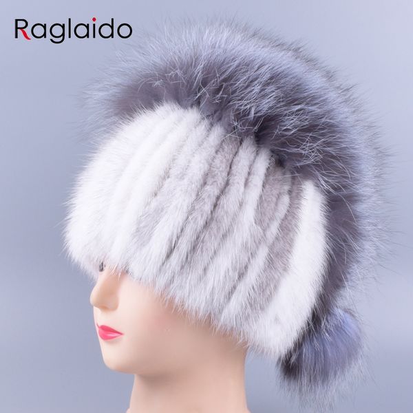 

raglaido winter hats for women pompom ball knit hat elegant woman ski beanie hats caps lq11270, Blue;gray