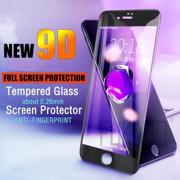 

Анти-Shatter 9D Full Cover Edge Закаленное стекло Защитная пленка для экрана Изогнутые защит