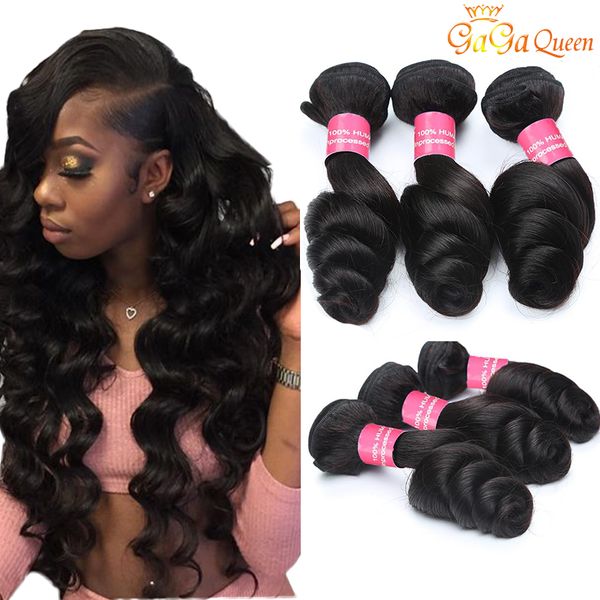 8a Brazilian Loose Wave Virgin Hair Extensions 3 Or 4 Bundles
