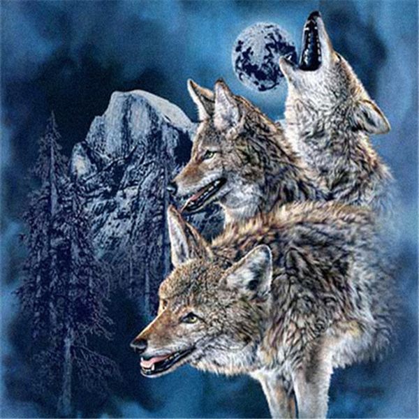 

алмаз вышивка животных снег волк diy алмаз живопись вышивки крестом комплект смолы полный круглый алмаз мозаика украшения дома yx2390