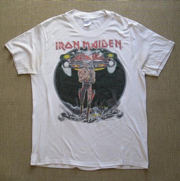 

Майка Iron Maiden vtg tshirt 1987 Концертная футболка Somewhere On Tour Металл 1980