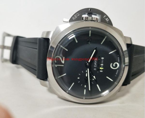 

watch 43mm gmt p 233 p 00233 rubber strap bands mechanical automatic mens watch watches, Slivery;brown