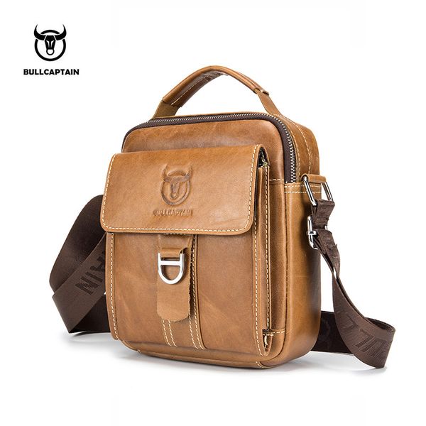 

bullcaptain 100% cowhide men shoulder bag men messenger bags vintage crossbody bag for genuine leather handbag