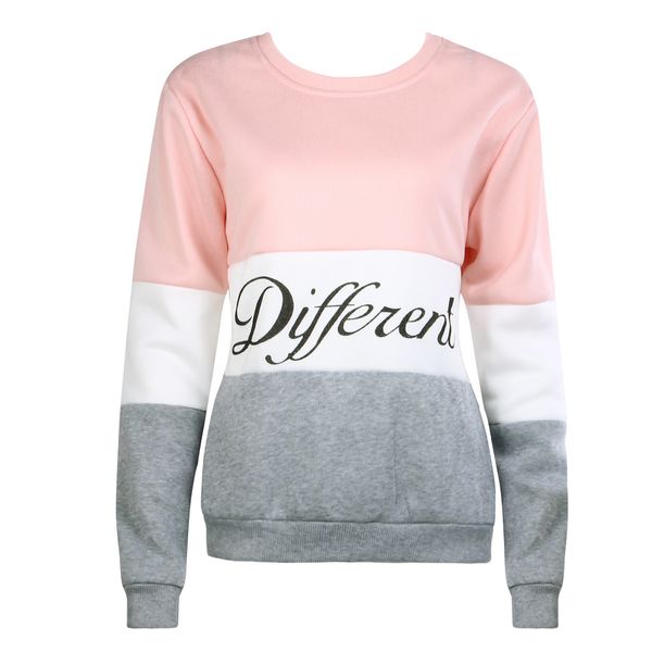

Newest Autumn Winter Long Sleeve O -Neck Women Hoodies Printed Letters Different Casual Cotton Sweatshirts Female Pullovers