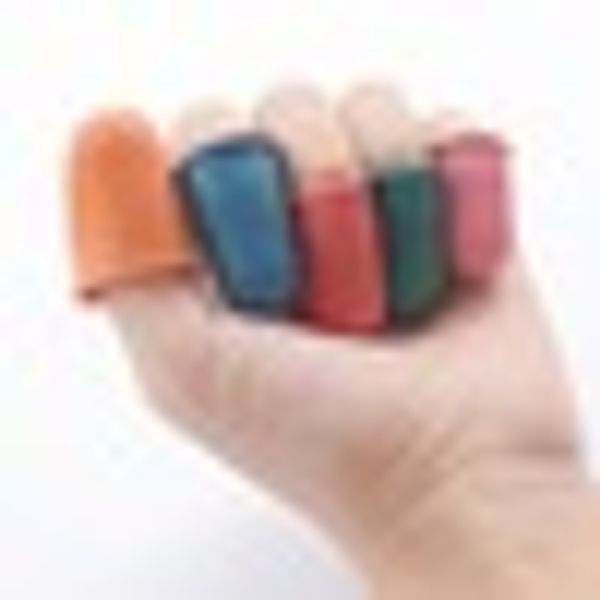 

5pcs sewing protector counting quilter rubber thimble needlework finger tip, Black