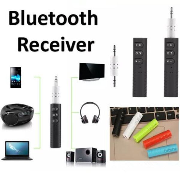 Clip-on Universal 3,5 mm Bluetooth Car Kit A2DP Wireless Sender AUX Audio Musik Receiver Adapter Freisprechbuchse mit Mikrofon für Telefon