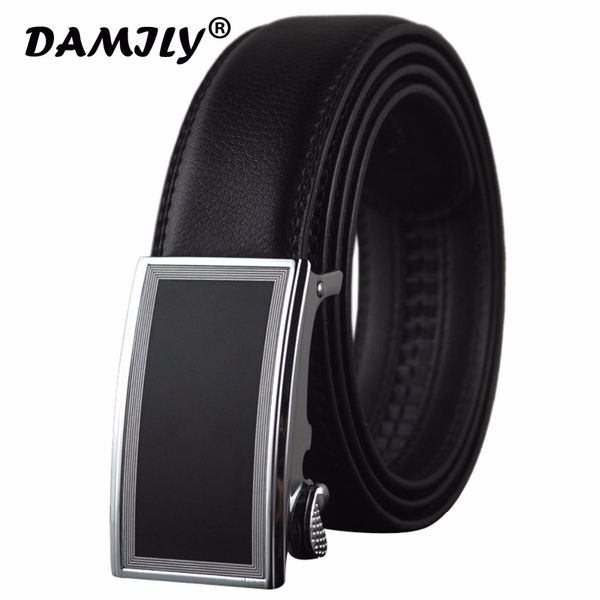 

automatic buckle black belt men 2018 brand mens belts genuine leather belt for men high quality, Black;brown