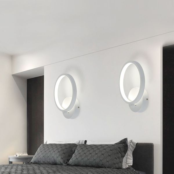 EMS 20cm 12W Moderne applique da parete a led per studio camera da letto soggiorno balcone camera Acrilico decorazione domestica lampada da parete a led apparecchio