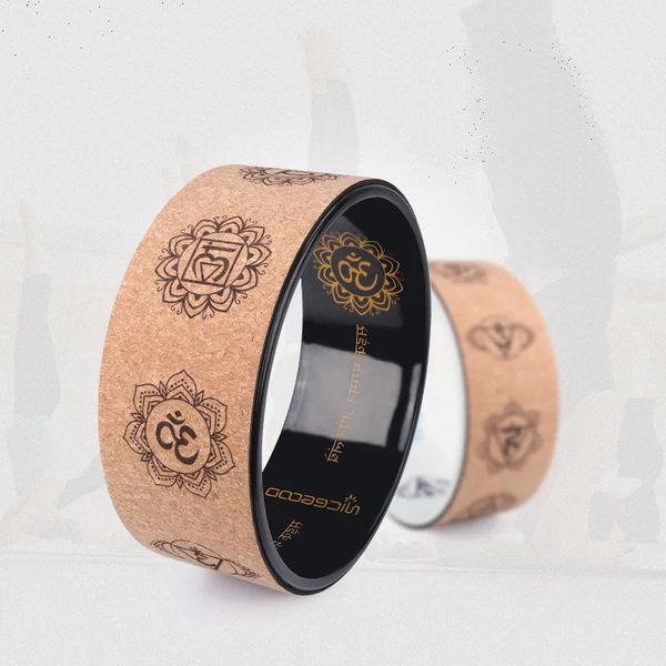 

natural yoga circles pilates professional waist shape bodybuilding abs gym workout yoga wheel back training tool for fitness