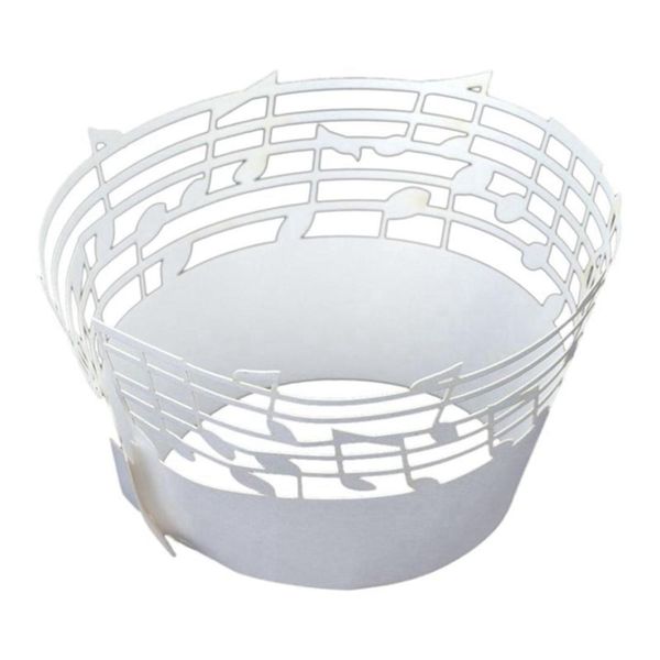 

60pcs lace muffin case cupcake paper cup liner, music notes staff pattern