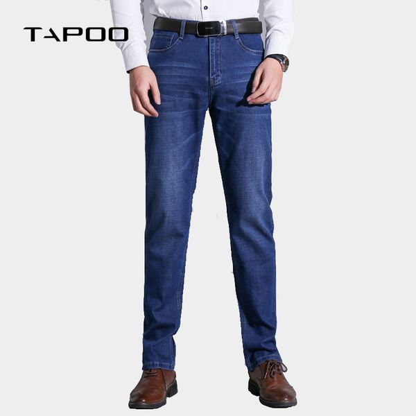 

mens jeans new brand men's business classic leisure pants basic styles trousers thin section slim fit straight jeans pants male, Blue