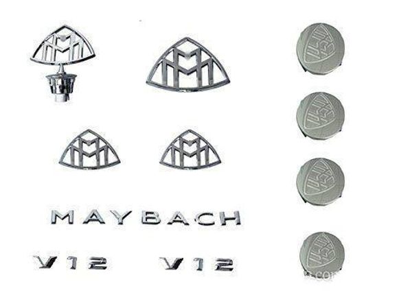 

whole set maybach emblems + set of 4 hub caps of new maybach s600 s500 s400 dhl