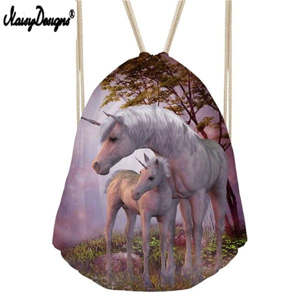 

noisydesigns horse women small female drawstring bag string sport bags for fitness kids girls school bag cinch sackpack