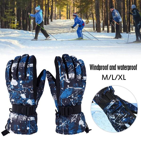 

benice ski gloves women men waterproof -30 degree ski gloves outdoor windproof skiing heated warm winter riding glove