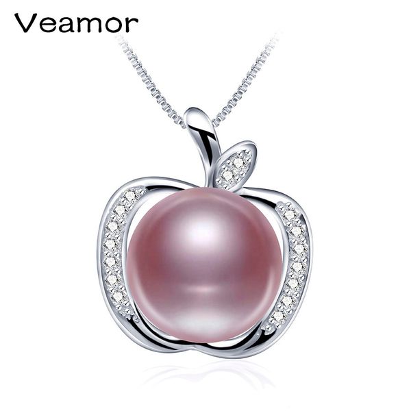 

veamor charm fruit design pearl jewelry,high-grade pearl necklace pendant, 925 sterling silver jewelry,fine jewelry for women