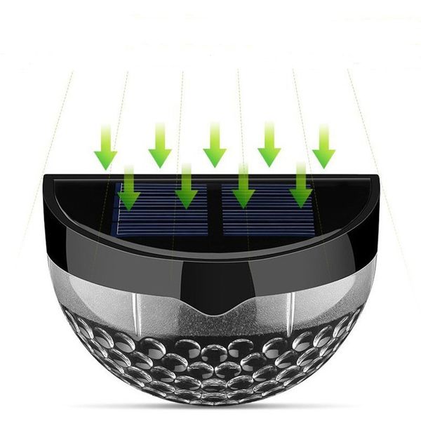 Solar Light Открытый Освещение 6 Светодиодная Безопасность Света Водонепроницаемый Квартал Шариковые Огни для Садового Настенного Лампа Забор Лестничный Путь