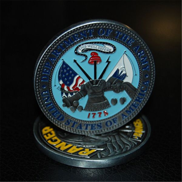 

100pcs/lot ,united states army 1775 challenge coin,us army ranger challenge coin - rangers lead the way