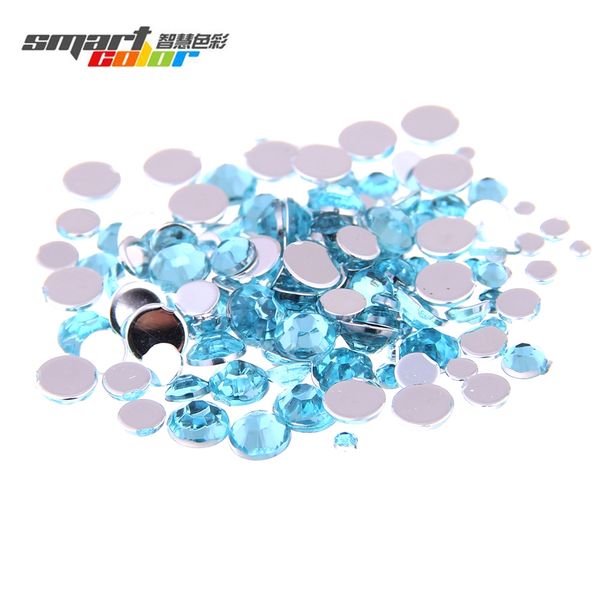 

light aquamarine color multi-size optional acrylic rhinestones shoes sparkling nail art decorations clothing decorations, Silver;gold