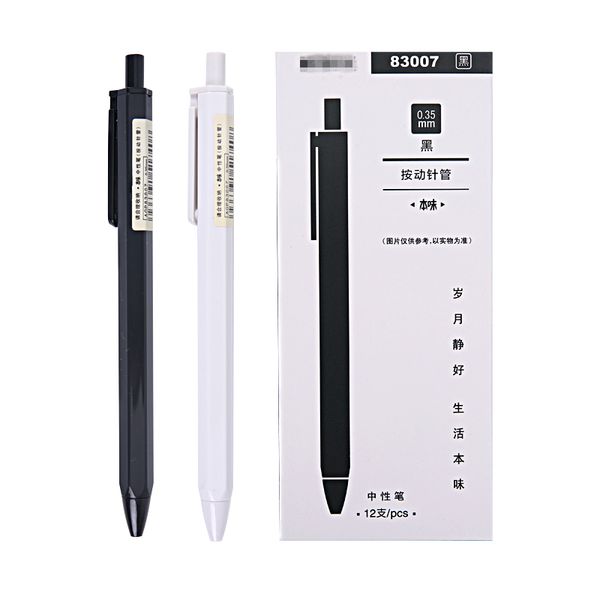 

12pcs/lot simple fashion kawaii spring press the press gel pen 0.35mm school supplies office stationary pens