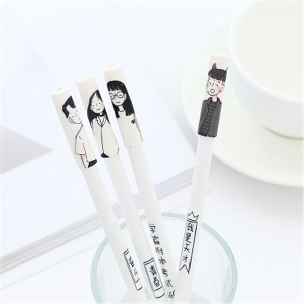 

2pcs kawaii plastic ink creative papelaria strange word gel pen neutral pens for school writing office supplies pen stationery