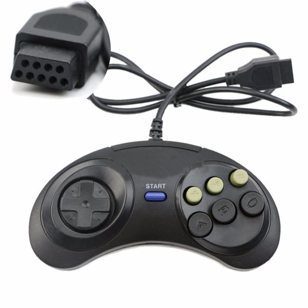 Controlador de jogo clássico Joypad para Sega Genesis 6 Botão Gamepad Mega Drive de Alta Qualidade Rápido Navio