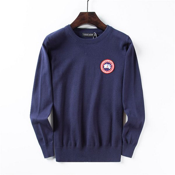 

Канада Дизайн мужские свитера шерсти вскользь Goo Pattern Мода Толстовка M-2XL Бизнес Стиль O Neck с длинным рукавом