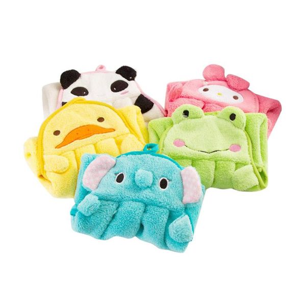 

baby cute cartoon animal soft coral velvet towel hand hanging towel