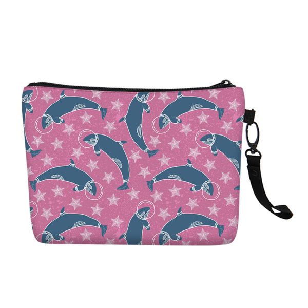 

makeup bags canvas women cosmetic whale pink luxury portable clutch girls accessories bag iridescent travel neceser zipper