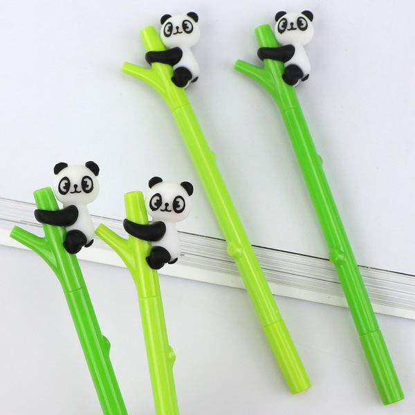 Novel Koala Panda Macaco Subir Árvore Bambu Gel Caneta de Tinta Preta 0.5mm Criativa Moda Papelaria WJ030