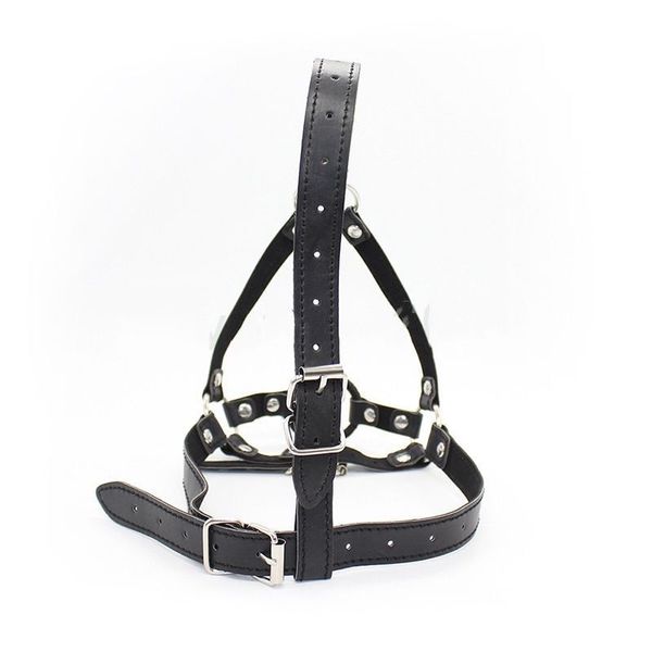 Bondage Boca Aberta GAG Costume Fixation Fixation Ring Harness Face Mask Head Strap # R87