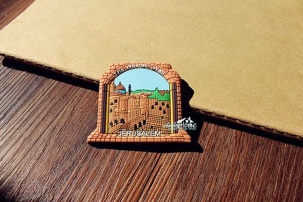 

the western wall, jerusalem tourist travel souvenir 3d rubber fridge magnet gift idea