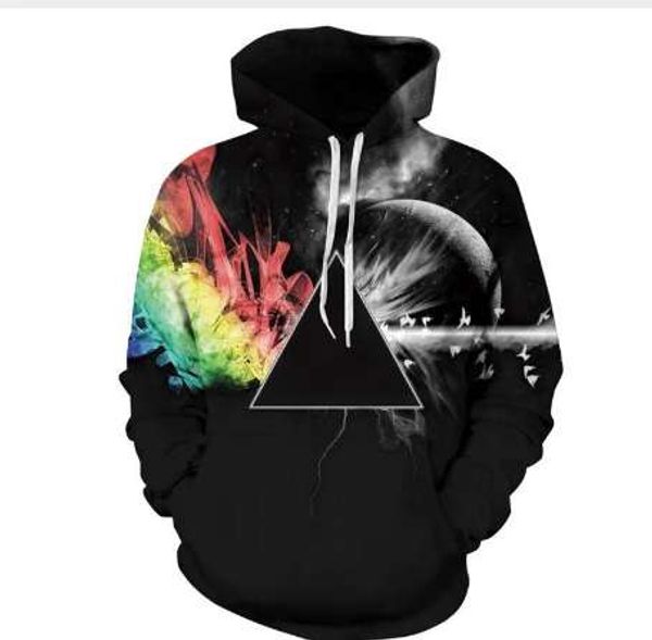 

rumeiai abstract prism hoodie 3d all over print geometry man sweatshirt plus size 3xl men tracksuit pullovers outwear top, Black