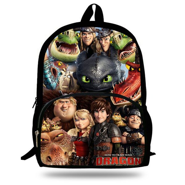 

16-inch boys bags kids backpack how to train your dragon bag pupil book bag age 7-13 children school bags for teenagers y18110107